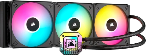 CORSAIR iCUE H170i ELITE CAPPELLIX XT CPU LIQUID COOLER DISSIPATORE A LIQUIDO PER CPU TRE VENTOLE AF140 RGB ELITE RADIATORE 420mm INTEL 1700/1200/2066 AMD AM4/STRX4 NERO